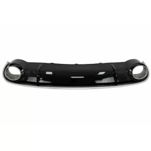 Difuzor Bara Spate si Ornamente Evacuare compatibil cu Audi A4 B8 Pre Facelift (2007-2011) cu Grila Centrala RS Design Negru Lucios-image-6100156