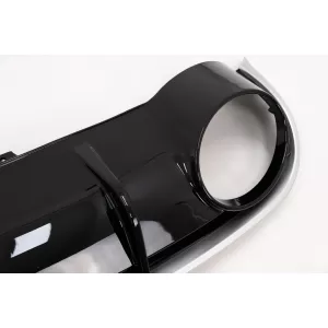 Difuzor Bara Spate si Ornamente Evacuare compatibil cu Audi A4 B8 Pre Facelift (2007-2011) cu Grila Centrala RS Design Negru Lucios-image-6100159