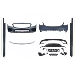 image-19-Bodykit für Mercedes C-Klasse W205 Limousine 14–18 Stoßstangen Seitenschweller Endrohre