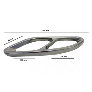 Muffler Tips suitable for Mercedes C-Class W205 S65 E65 GLE W166 X166 GLC W253 Sport Design