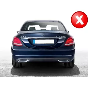 Muffler Tips suitable for Mercedes C-Class W205 S65 E65 GLE W166 X166 GLC W253 Sport Design