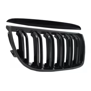 Front Kidney Grilles suitable for BMW 3 Series E90 E91 Pre-LCI (2005-2008) Double Stripe M Design Piano Black