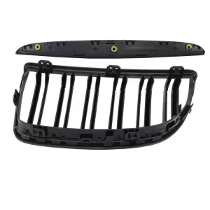 Front Kidney Grilles suitable for BMW 3 Series E90 E91 Pre-LCI (2005-2008) Double Stripe M Design Piano Black