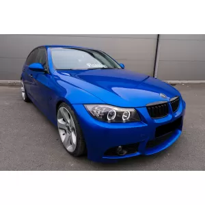 Front Kidney Grilles suitable for BMW 3 Series E90 E91 Pre-LCI (2005-2008) Double Stripe M Design Piano Black