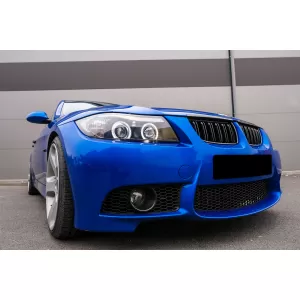 Front Kidney Grilles suitable for BMW 3 Series E90 E91 Pre-LCI (2005-2008) Double Stripe M Design Piano Black