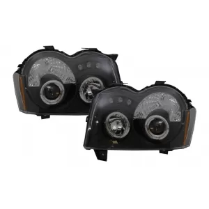 image-56-LED fényszóró Jeep Grand Cherokee WH (2005-2008) Halo angyalszemek fekete