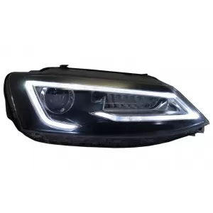 Фарове LED DRL , подходящи за VW Jetta Mk6 VI (2011-2017) Bi-Xenon Дизайн Динамичен Flowing Signals Demon Look-image-6020975