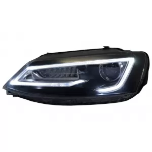 Фарове LED DRL , подходящи за VW Jetta Mk6 VI (2011-2017) Bi-Xenon Дизайн Динамичен Flowing Signals Demon Look-image-6020976