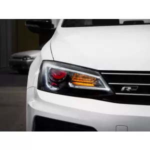 Фарове LED DRL , подходящи за VW Jetta Mk6 VI (2011-2017) Bi-Xenon Дизайн Динамичен Flowing Signals Demon Look-image-6021075