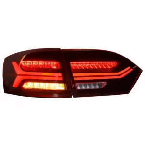 Taillights LED suitable for VW Jetta Mk6 VI (2012-2014) Dynamic Flowing Turn Signals Red Smoke