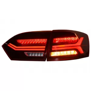 Taillights LED suitable for VW Jetta Mk6 VI (2012-2014) Dynamic Flowing Turn Signals Red Smoke