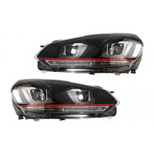 image-15-Scheinwerfer für VW Golf 6 VI Golf 7 3D LED DRL U-Design Look Fließender GTI RHD-