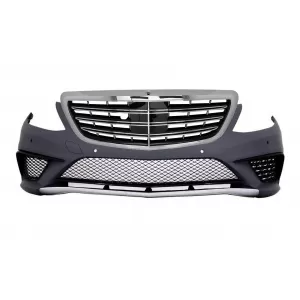 image-58-Prednji Branik prikladan za Mercedes W222 S-klase (2013-06.2017) S63 Dizjan sa središnjom rešetkom krom