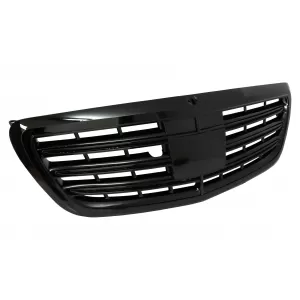 Bara Fata compatibil cu Mercedes S-Class W222 (2013-06.2017) S63 Design cu Grlia Centrala Negru Lucios-image-6018505