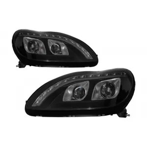 image-60-Fényszóró LED DRL Mercedes Benz W220 S-osztály (1998-2005) fekete