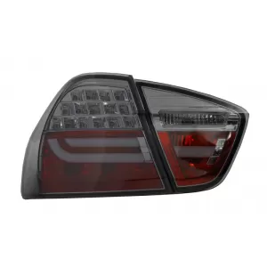 Stopuri LED compatibil cu BMW E90 Seria 3 Limuzina (2005-2008) Fumuriu-image-6019200