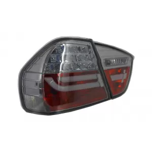 Stopuri LED compatibil cu BMW E90 Seria 3 Limuzina (2005-2008) Fumuriu-image-6019201