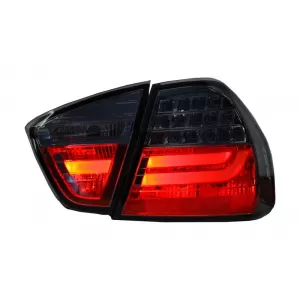 Stopuri LED compatibil cu BMW E90 Seria 3 Limuzina (2005-2008) Fumuriu-image-6019244