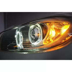 Angel Eyes Headlights suitable for BMW 3 Series E90 Sedan E91 Touring (03.2005-2011) Black
