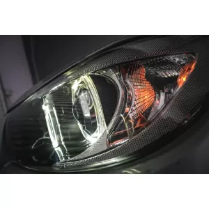 Angel Eyes Headlights suitable for BMW 3 Series E90 Sedan E91 Touring (03.2005-2011) Black