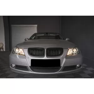 Angel Eyes Headlights suitable for BMW 3 Series E90 Sedan E91 Touring (03.2005-2011) Black