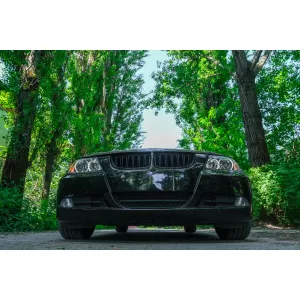 Angel Eyes Headlights suitable for BMW 3 Series E90 Sedan E91 Touring (03.2005-2011) Black