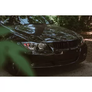 Angel Eyes Headlights suitable for BMW 3 Series E90 Sedan E91 Touring (03.2005-2011) Black