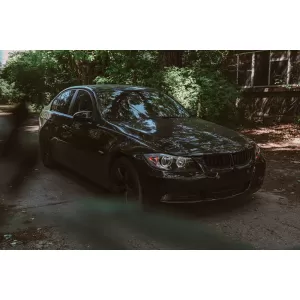 Angel Eyes Headlights suitable for BMW 3 Series E90 Sedan E91 Touring (03.2005-2011) Black