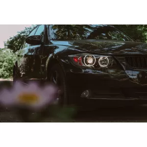 Angel Eyes Headlights suitable for BMW 3 Series E90 Sedan E91 Touring (03.2005-2011) Black