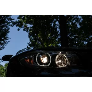 Angel Eyes Headlights suitable for BMW 3 Series E90 Sedan E91 Touring (03.2005-2011) Black