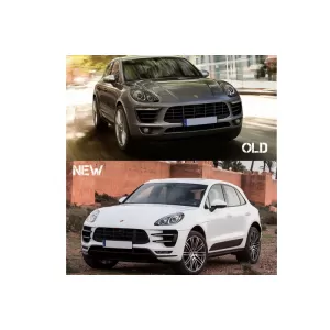 Frontstoßstange  für Porsche Macan 14-07.18 Turbo Look Gitter Nebelscheinwerfer-image-6022031