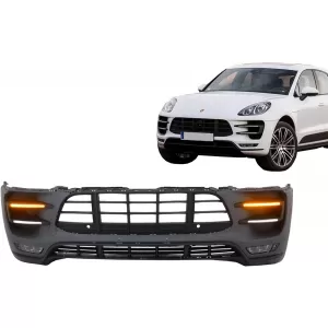 Frontstoßstange  für Porsche Macan 14-07.18 Turbo Look Gitter Nebelscheinwerfer-image-6105792