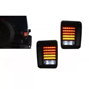 Full LED Feux arrières adapté pour JEEP Wrangler Rubicon JK 2007-2017-image-6058919