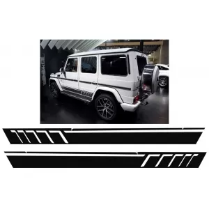 image-79-Oldalsó matrica ragasztható fólia fekete Mercedes G-osztály W463 (1989-2017) Fekete Pearl AMG Design
