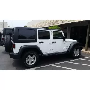 Running Boards Side Steps suitable for Jeep Wrangler Rubicon JK (2007-2017) 4 Doors Retro Design