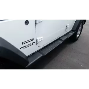 Running Boards Side Steps suitable for Jeep Wrangler Rubicon JK (2007-2017) 4 Doors Retro Design