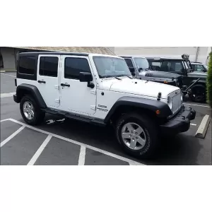 Running Boards Side Steps suitable for Jeep Wrangler Rubicon JK (2007-2017) 4 Doors Retro Design