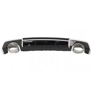 Rear Bumper Valance Diffuser with Exhaust Muffler Tips suitable for Audi A3 8V Sedan Cabrio (2012-2015) RS3 Design