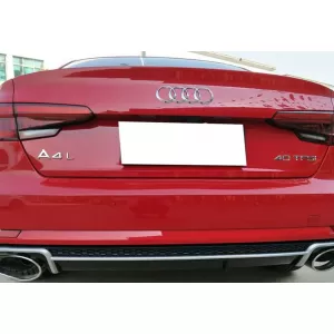 Rear Bumper Valance Diffuser Exhaust Tips suitable for Audi A4 B9 8W (2016-2018) Sedan Avant RS4 Design