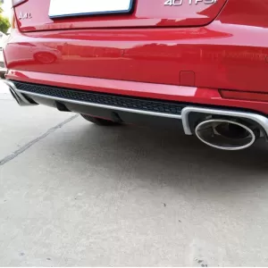 Rear Bumper Valance Diffuser Exhaust Tips suitable for Audi A4 B9 8W (2016-2018) Sedan Avant RS4 Design