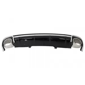 Rear Bumper Valance Diffuser Exhaust Tips suitable for Audi A4 B9 8W (2016-2018) Sedan Avant RS4 Design