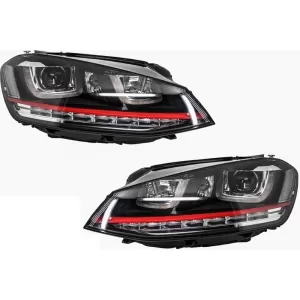 RHD Faruri 3D LED compatibil cu VW Golf 7 VII (2012-2017) R20 GTI Design Semnal Dinamic LED-image-6022866