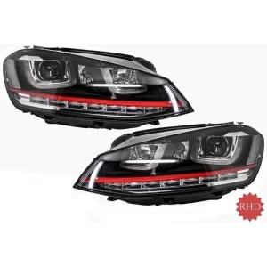 image-78-Scheinwerfer 3D LED DRL für VW Golf 7 VII 12-17 GTI Look Dynamisches Drehen RHD