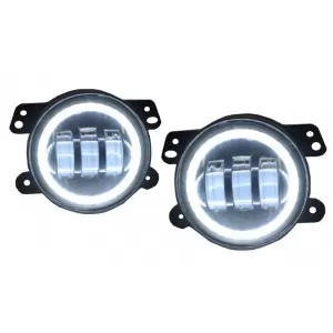 Proiectoare Ceata Full LED CREE Dublu compatibil cu JEEP Wrangler JK (2007-2017)-image-6022601