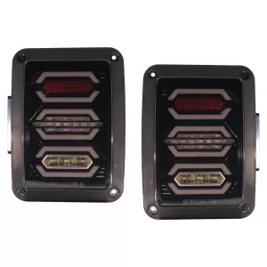 Stopuri Full LED compatibil cu Jeep Wrangler JK (2007-2017) Fumuriu-image-6022619