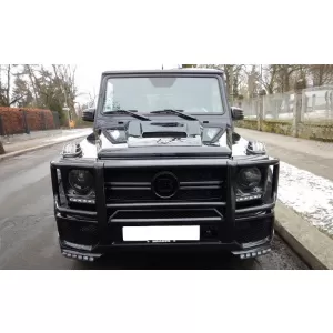 Pare-chocs avant avec Le noir BullBar pour Mercedes Classe G W463 1989-2017 G65 Look-image-6021688