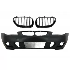 image-67-Első lökhárító zongoralakk fekete hűtőráccsal, BMW 5 E60 / E61 2003-2009, M-Technik Dizájn, ködlámpa nélkül