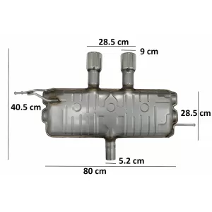 Prelungire Bara Spate compatibil cu VW Golf 5 V (2003-2007) R32 Look cu Sistem de evacuare-image-6081556