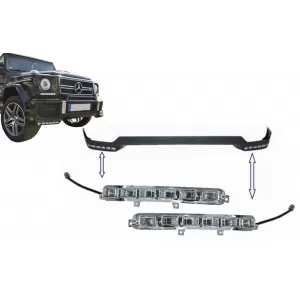LED DRL for Front Bumper Spoiler Extension suitable for Mercedes G-Class W463 (1989-2017)