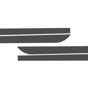 Side Decals Sticker Vinyl suitable for BMW 5 Series F10 F11 (2011-2017) Dark Grey